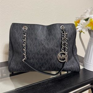 Michael Kors Black Chain-Link Shoulder Bag
